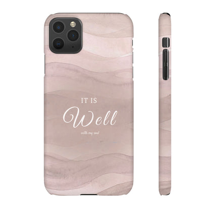 It Is Well Pink Snap Case