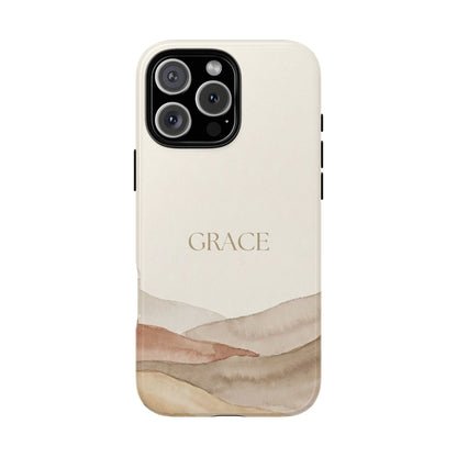 Grace Watercolor Mountains Tough Phone Case