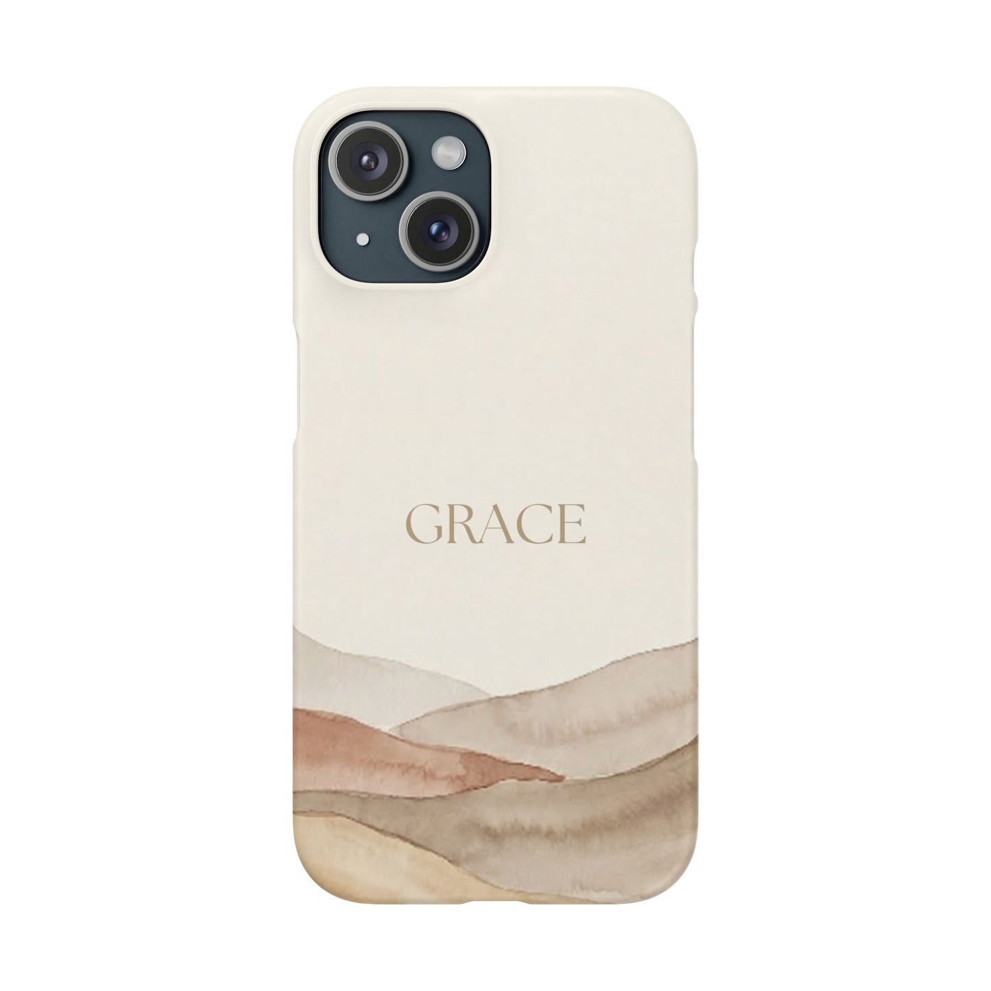 Grace Neutral Watercolour Snap Case