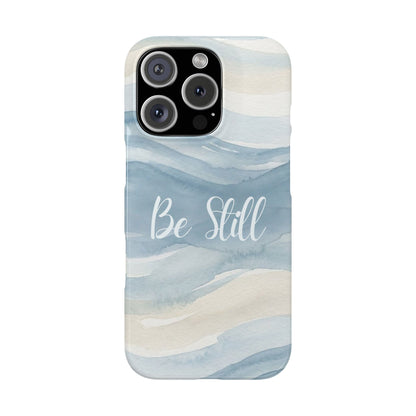 Be Still Blue Watercolour  – Snap Case