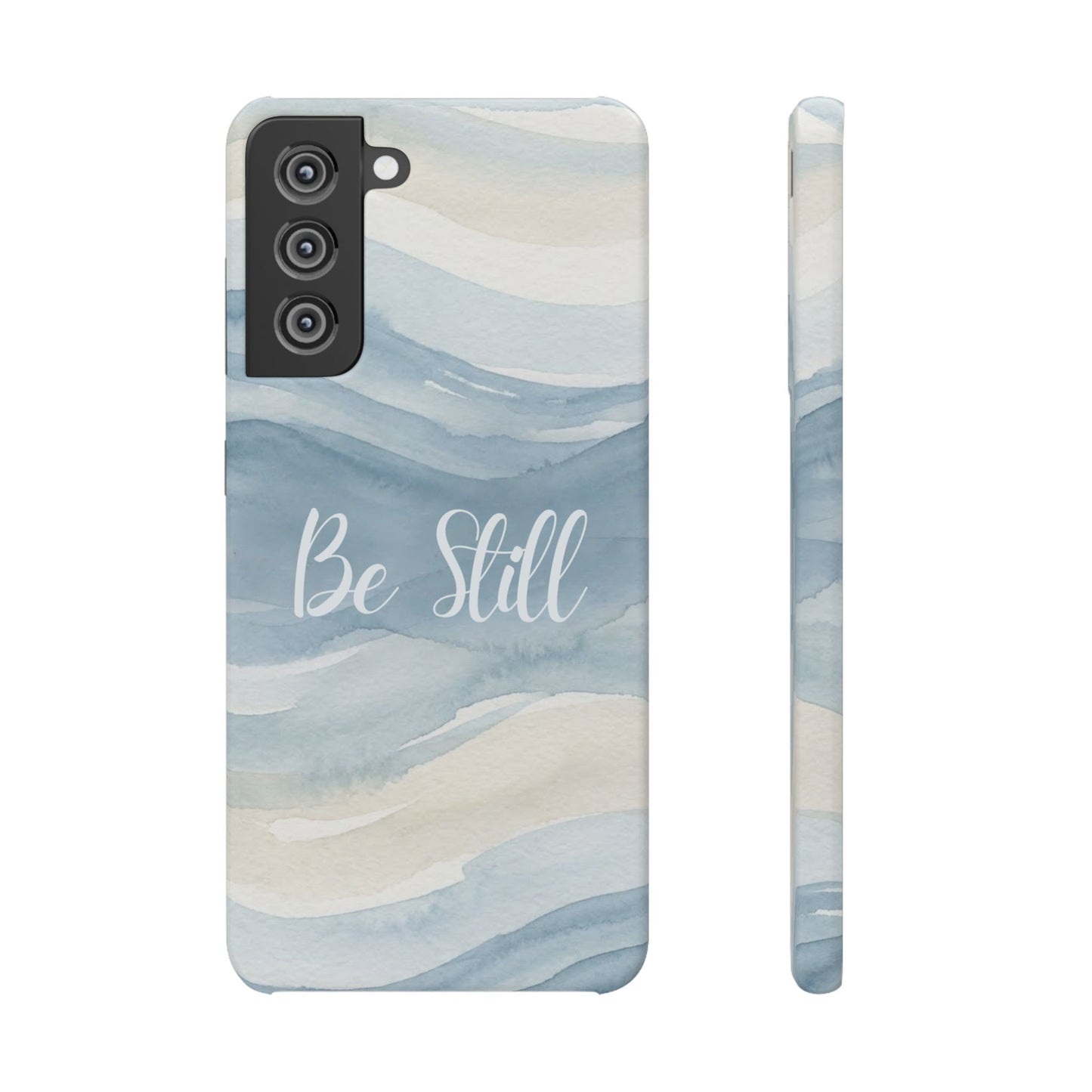 Be Still Blue Watercolour  – Snap Case