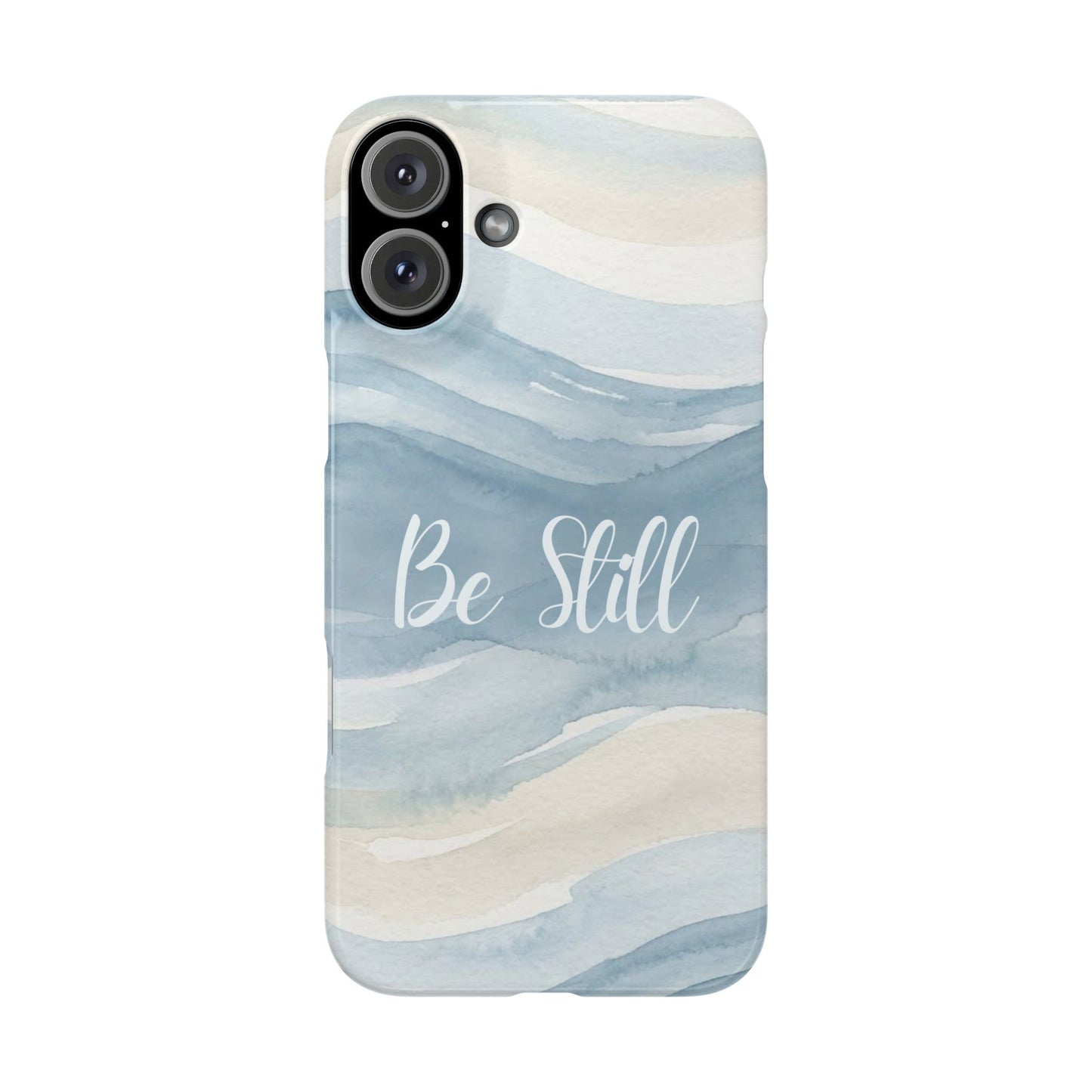 Be Still Blue Watercolour  – Snap Case