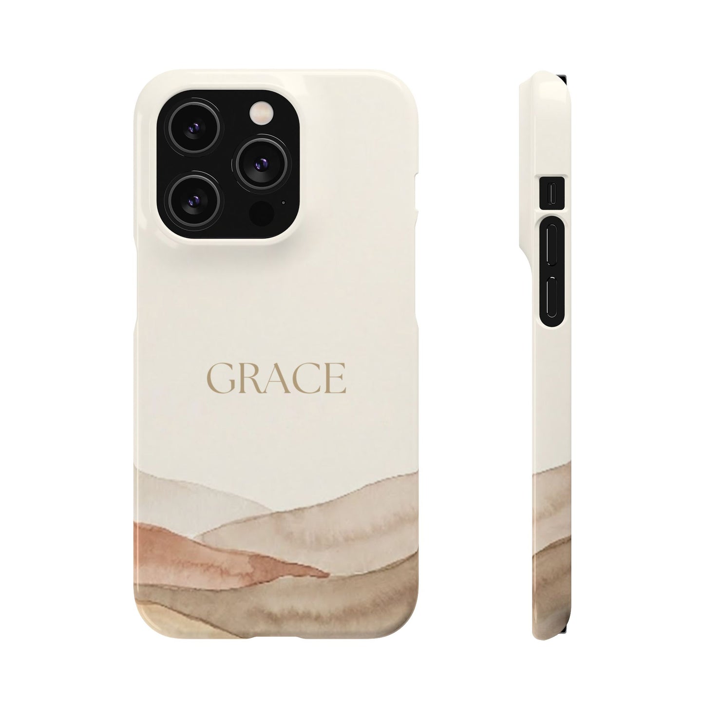 Grace Neutral Watercolour Snap Case