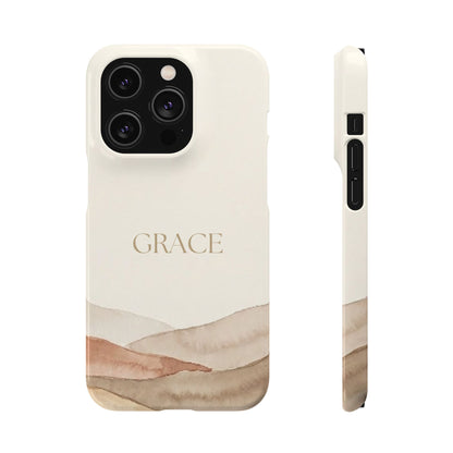 Grace Neutral Watercolour Snap Case