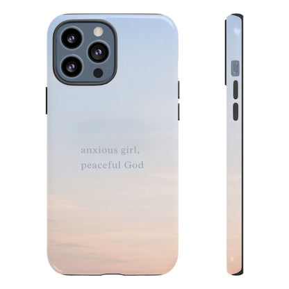 Anxious Girl, Peaceful God Phone Case