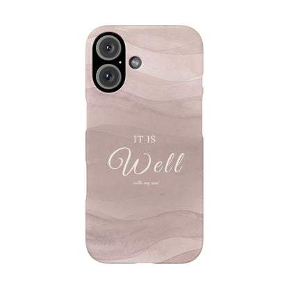 It Is Well Pink Snap Case