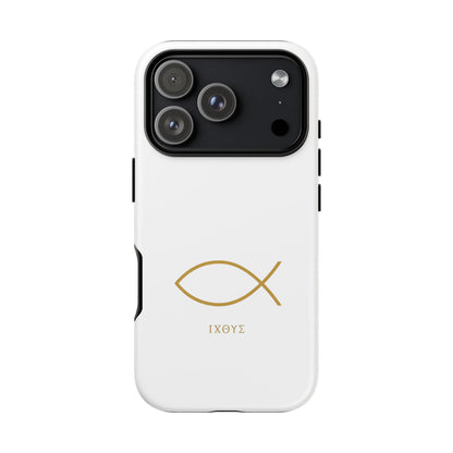Gold Ichthys Fish Phone Case