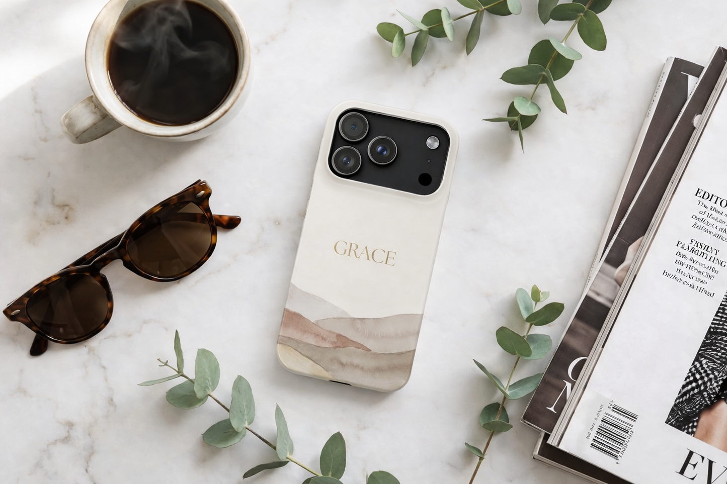 Grace Watercolor Mountains Tough Phone Case