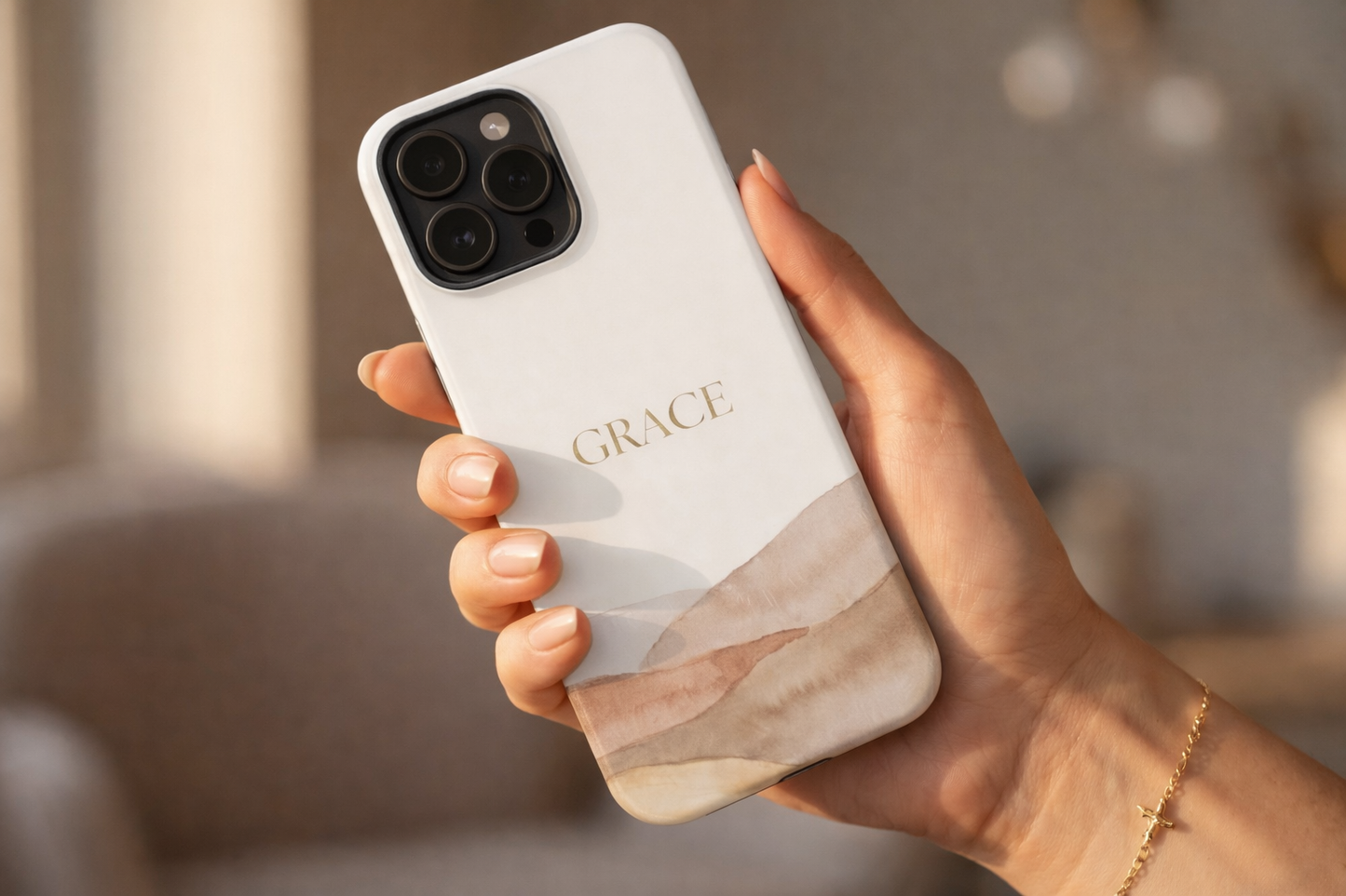 Grace Watercolor Mountains Tough Phone Case