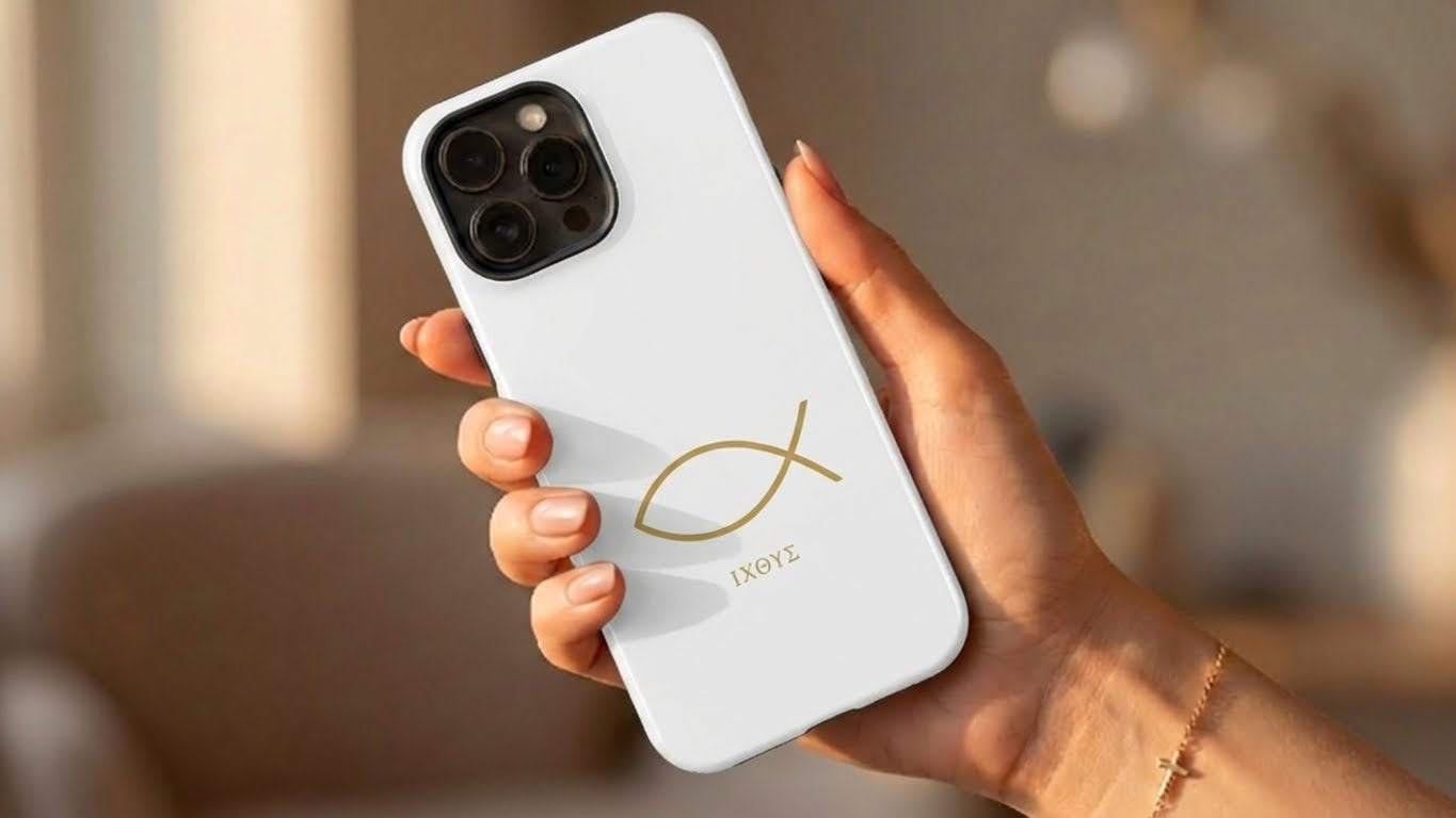 Gold Ichthys Fish Phone Case