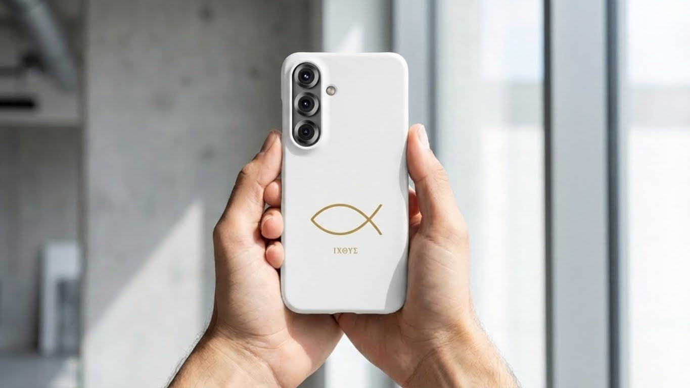 Gold Ichthys Fish Phone Case