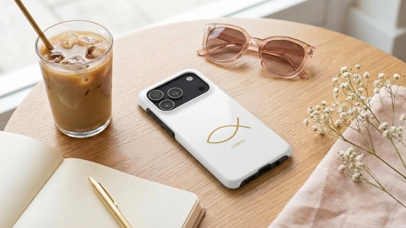 Gold Ichthys Fish Phone Case