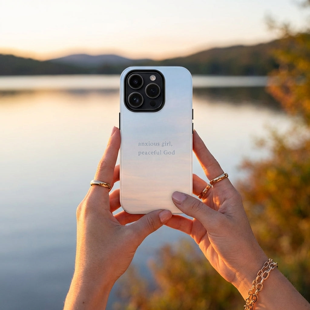 Anxious Girl, Peaceful God Phone Case