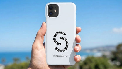 Pray More, Worry Less - Philippians 4:6 Snap Case