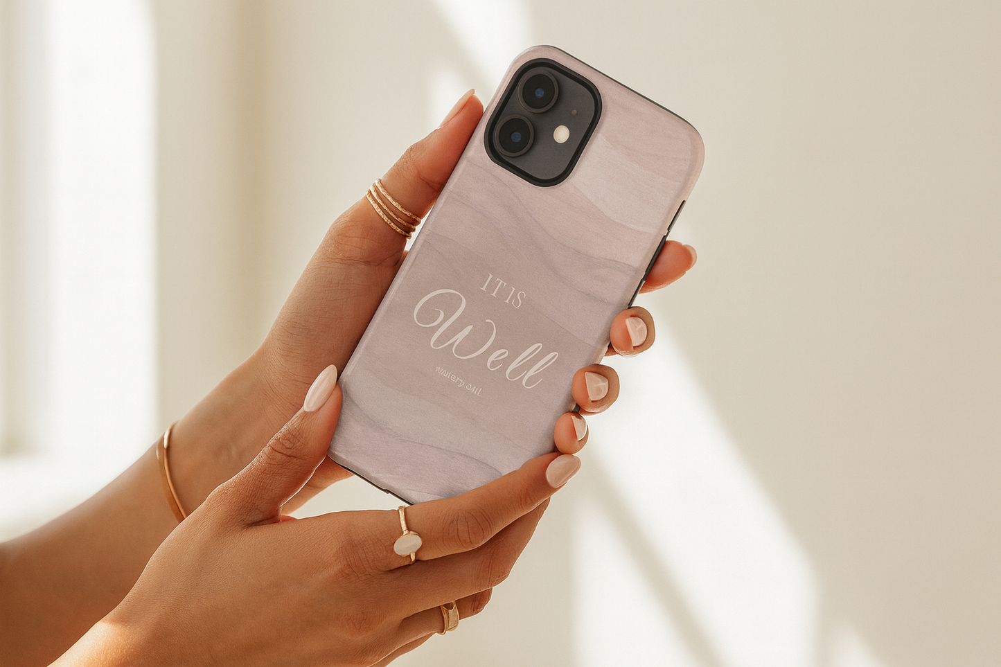 It Is Well Pink Snap Case